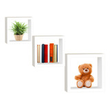 Kit 3 Nichos Mdf 15mm Branco Sala Quarta Banheiro Decoração