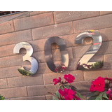 Kit 3 Números 30cm Aço Inox Brilhante Casa Residencial