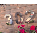 Kit 3 Números 30cm Aço Inox Brilhante Casa Residencial