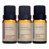 Kit 3 Óleo Essencial Lavanda Lemongrass Alecrim 100% Puro