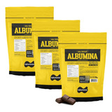 Kit 3 Pacotes Albumina Naturovos 1kg - Chocolate