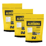 Kit 3 Pacotes Albumina Naturovos 1kg - Natural
