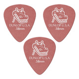 Kit 3 Palhetas Dunlop Gator Grip Guitarra Violão 0,58mm