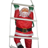 Kit 3 Papai Noel Na Escada E Pisca Pisca Estrela Natal Decor