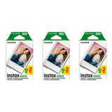 Kit 3 Papel Filme Para Instax Mini 7, 8, 9, 11 60 Fotos