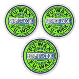 Kit 3 Parafina Surf Fu Wax Agua Morna/fria Summer Cool 80g