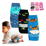 Kit 3 Pares - Joelheira Bebe Engatinhar Infantil