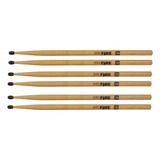 Kit 3 Pares Baqueta 2b Ponta De Nylon Pro Fire Spanking 2bn