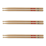 Kit 3 Pares Baquetas Nova 5b Mad Vic Firth Cod6091 Cor Palha