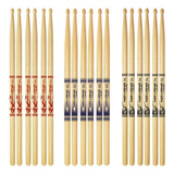 Kit 3 Pares De Baquetas D Bateria Liverpool Nirvana 5a 5b 7a