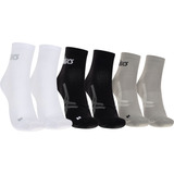Kit 3 Pares De Meias Cano Médio Quarter Tamanho 39-44 Asics