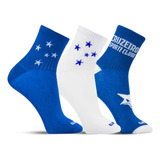 Kit 3 Pares Meia Esportiva Esporte Clube Cruzeiro
