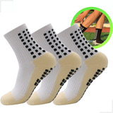 Kit 3 Pares Meias Antiderrapante Futebol Pro Socks Esportiva