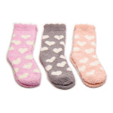 Kit 3 Pares Meias Felpuda Feminina Inverno Conforto Macia