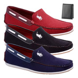 Kit 3 Pares Mocassim Sapatilha Masculino Conforto Oferta. 
