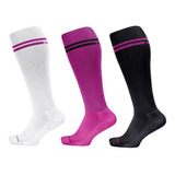 Kit 3 Pares Rikam Meia Alta Compressão Corrida Ciclismo Bike