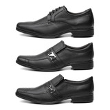 Kit 3 Pares Sapato Social Masculino Na Promoção Envio Já