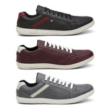 Kit 3 Pares Tênis Casual Masculino Sapatenis Pronta Entrega