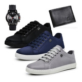 Kit 3 Pares Tênis Polo Fran Sapato Masculino Sapatênis Full