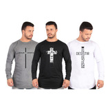 Kit 3 Pç Camisas Long Line Masculina Oversized Swag Promoçao