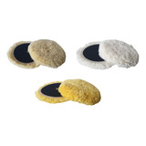 Kit 3 Pcs Boina Lã Polimento 6 Polegadas Com Velcro