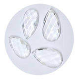 Kit 3 Pcts Gota Amêndoa 38mm Cristal Acrílico Para Lustres 