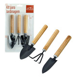 Kit 3 Peças Conjunto Ferramentas Jardinagem