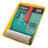 Kit 3 Peças De Pintura - Rolo | Bandeja | Garfo - Atlas