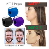 Kit 3 Peças Jawzrsize Exercitador Mandíbula Maxilar Pescoço