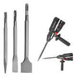 Kit 3 Peças Ponteira E Talhadeiras Para Martelete Sds Plus