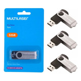 Kit 3 Pendrive Multilaser 32gb 2.0