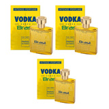 Kit 3 Perfumes Vodka Brasil Amarelo Paris Elysees Original