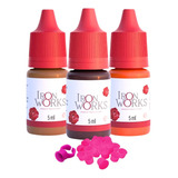 Kit 3 Pigmentos Iron Works 5ml Lançamento 50 Batoque 1 Anel 