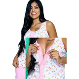 Kit 3 Pijama Aberto Com Botão