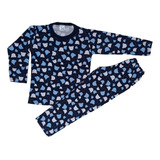 Kit 3 Pijamas Manga Longa Infantil 10 / 12 / 14 Inverno