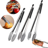 Kit 3 Pinças Com Trava Profissional Pegador Aço Inox