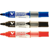 Kit 3 Pincel Marcador Quadro Branco Master (az/pt/vm) Pilot 