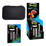 Kit 3 Piteira De Vidro + Case Estojo Estofado Bag Tabacaria