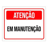 Kit 3 Placa Sinalização - Atenção Em Manutenção Ml3385