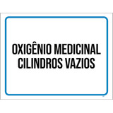 Kit 3 Placa Sinalização Oxigênio Medicinal