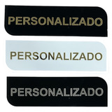 Kit 3 Placas Acrílico Preto C Dourado Ou Prata Personalizada