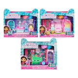 Kit 3 Playset Cômodos - Gabbys Dollhouse