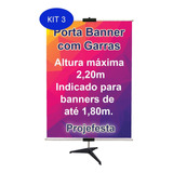 Kit 3 Porta Banner Com Garra