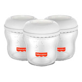 Kit 3 Potes Frascos Para Armazenar Leite Materno 150ml