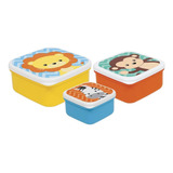 Kit 3 Potinhos Pote Papinha Lanchinho Infantil Buba Baby