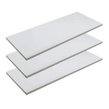 Kit 3 Prateleiras 50x15 Branco 100%mdf Sala Quarto Cozinha 