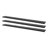 Kit 3 Prateleiras 80 X 20cm Preta Suporte Invisível