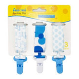 Kit 3 Prendedores Brinquedo Chupeta Bico Bebê Clipe
