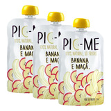 Kit 3 Purê De Frutas Sabor Banana E Maçã 100g Cada - Pic Me