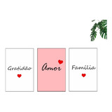 Kit 3 Quadros Decorativo Abstrato Color Decor Sala Quarto